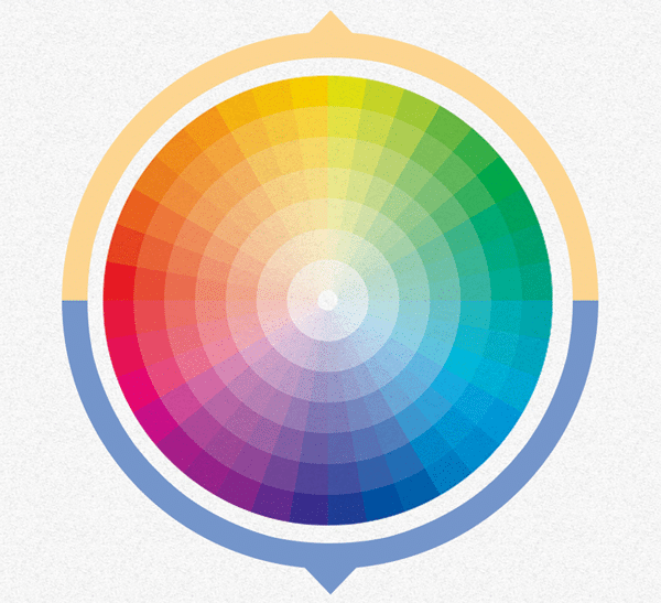 best website colours - colour wheel