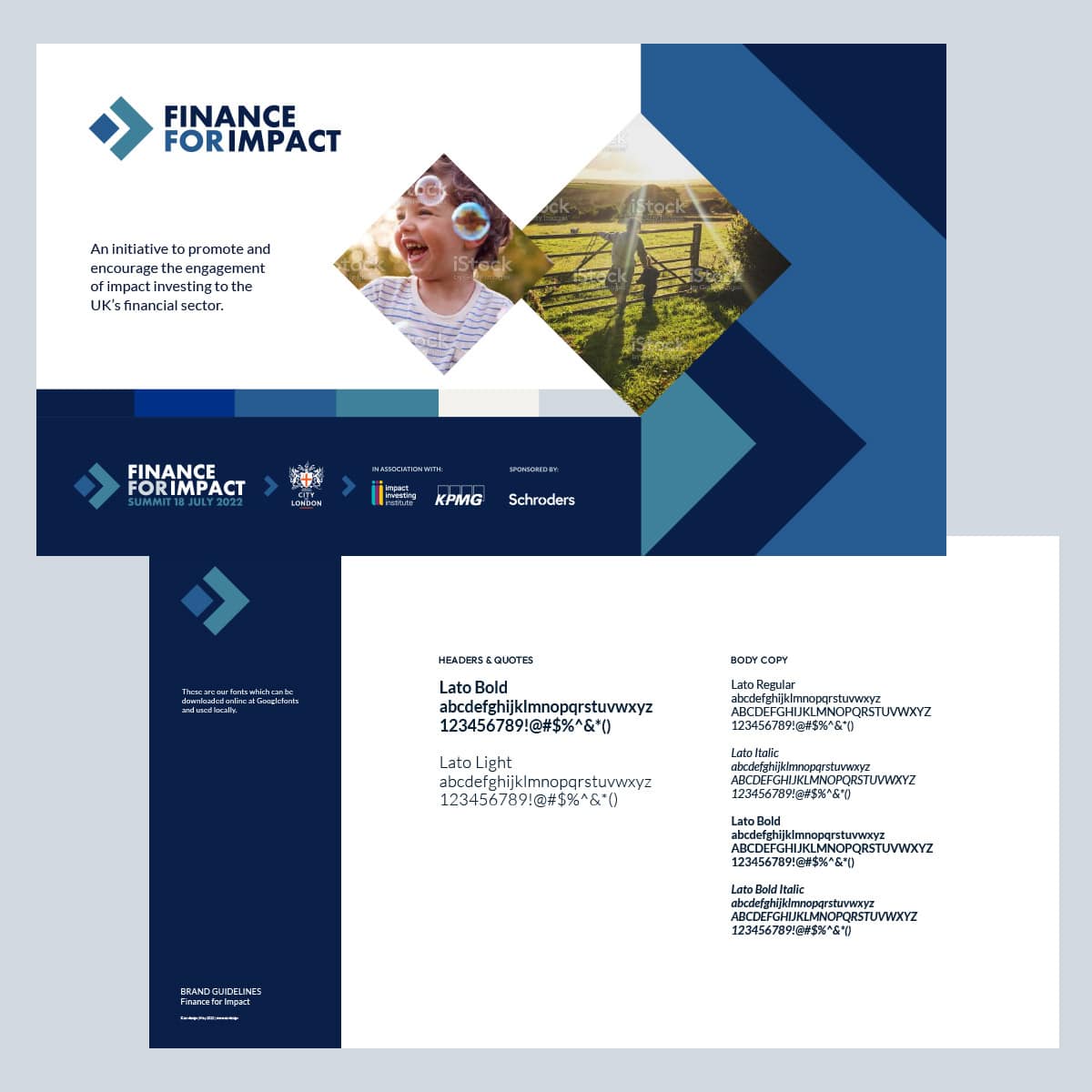 Finance for Impact Branding - brand guideline document