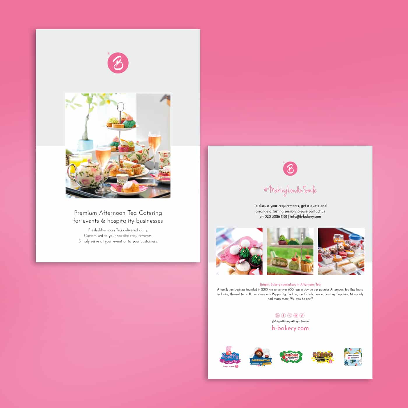 Brigit's Bakery Catering Brochure Design & Print